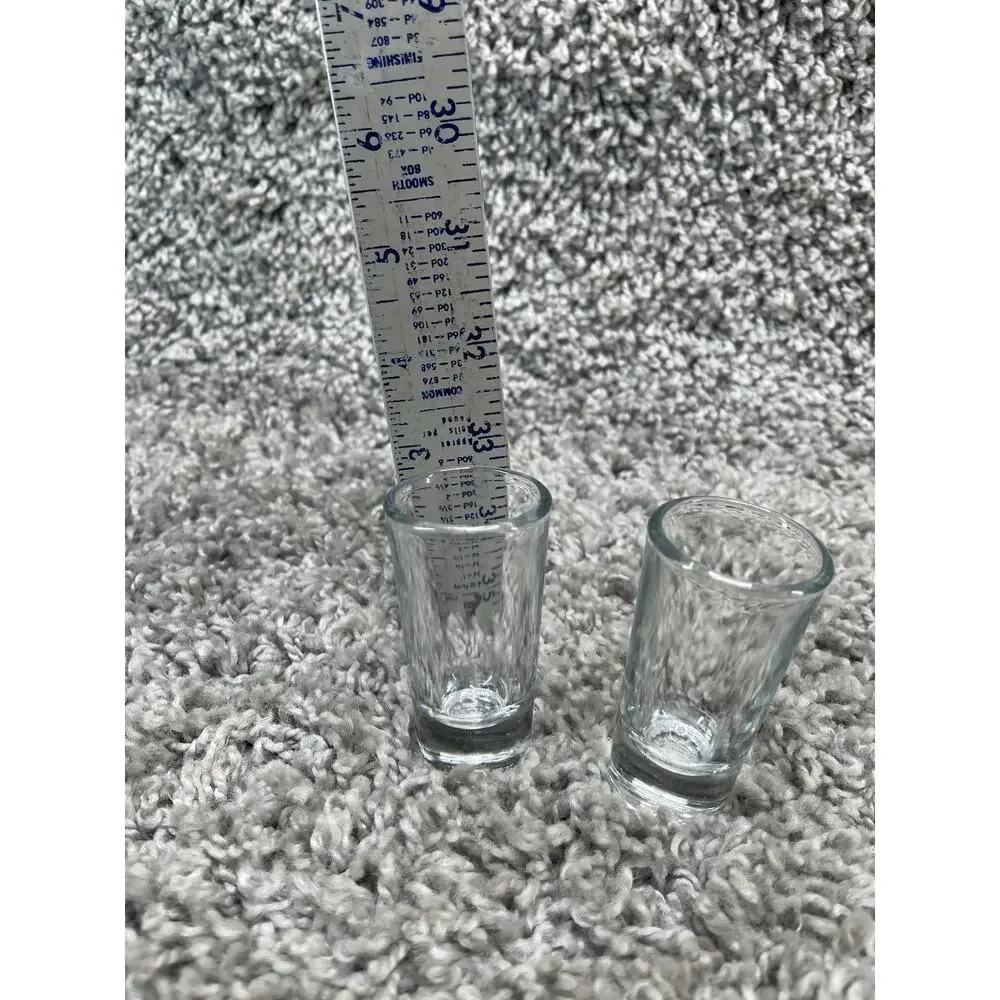 Clear Shot Glasses Home Kitchen Size 3 In X 1 In Set of 2 Bundle